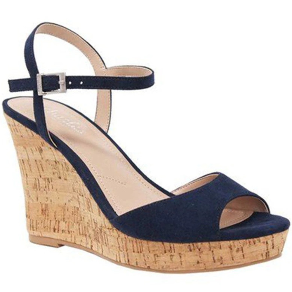 Charles by Charles David Navy Wedge Sandals - Picture 14 of 14